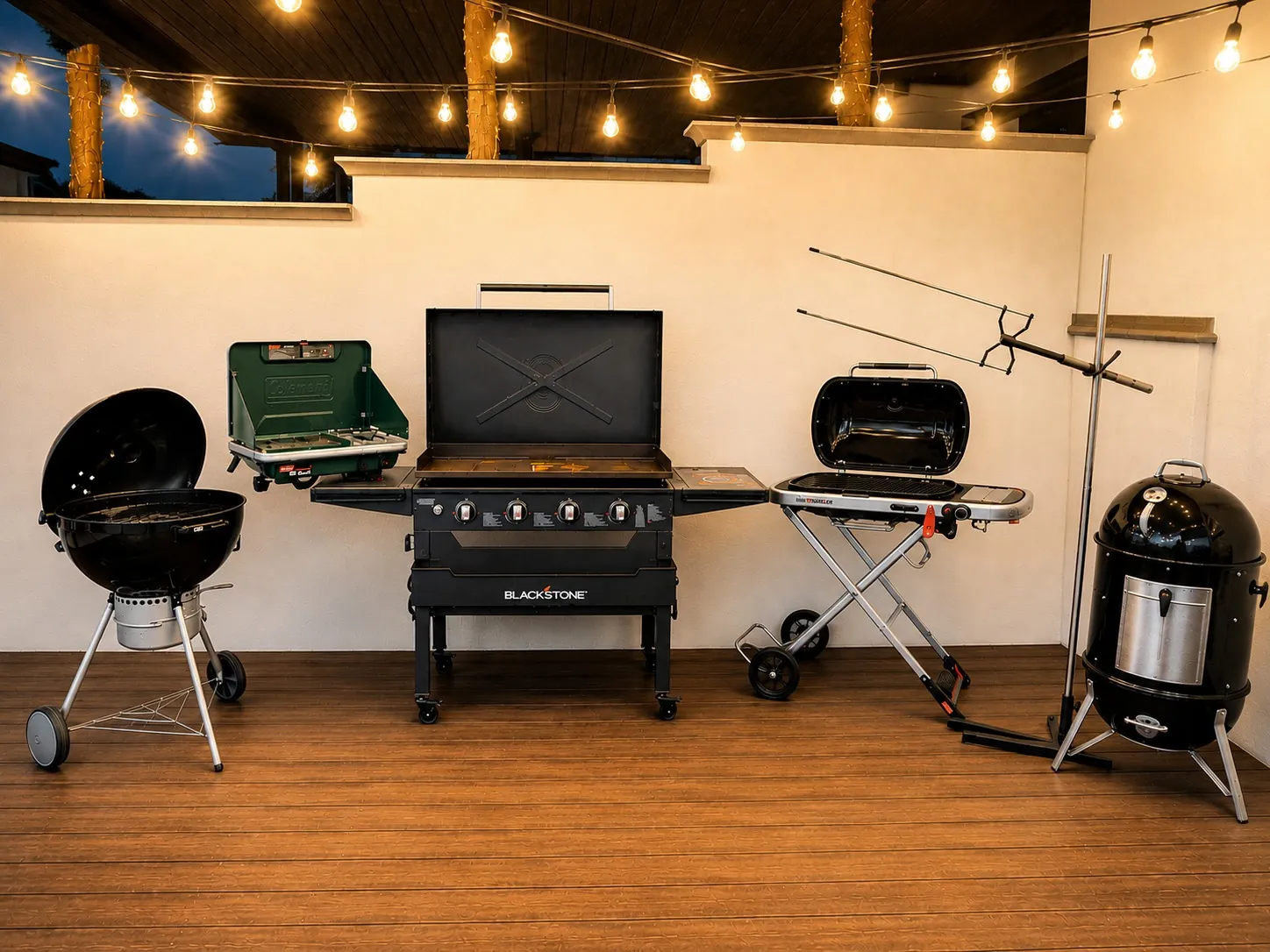 Equipo de parrilla, plancha y ahumado de Ocho Cinco
